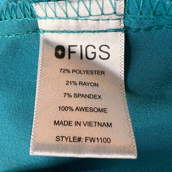 Figs Top Womens Size XXL Pacific Blue Teal Technical Collection Casma Scrub - Picture 15 of 16